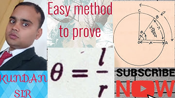 Theta=l/r | θ= l/ r | prove θ = l/r | Relation between angle ,arc and radius