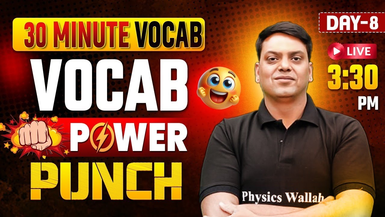 The Vocab Show | SSC Exams Vocab, Grammar, Reading, Pronunciation | Class - 8 | Vivek Tripathi sir