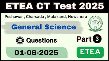 ETEA CT Test Peshawar Charsada Nowshera Malakand 01-06-2025 Part 3