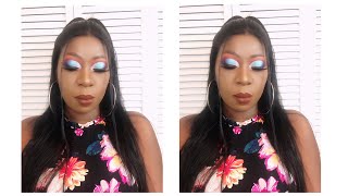 BEAUTIFUL TEAL OMBRÉ CUT CREASE