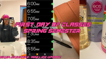First Day Of Classes*Spring Semester*|College Edition| GRWM, Skincare, Mini life update |Nadia Skye|
