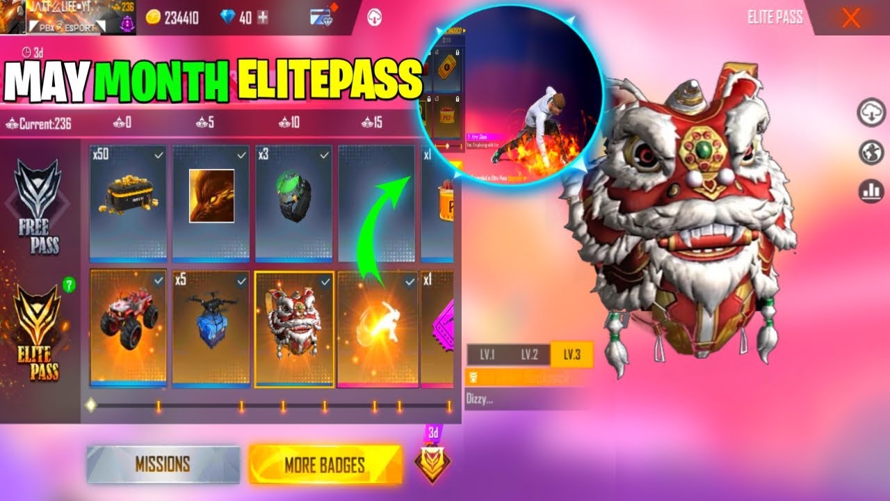 May Elite Pass Free Fire 2022 | May Elite Pass 2022 | Season 48 Elite Pass In Free Fire