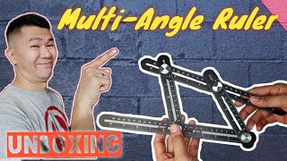 UNBOXING : 10 Inch Alloy Multi-Angle Ruler Multifunction Four-sided Folding Metal  Measuring Tool