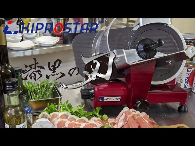 業務用 ミートスライサー KIPROSTAR（キプロスター）フッ素コート 漆黒の刃シリーズ Meat slicer - YouTube
