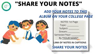 SHARE YOUR NOTES | Album Topic 01 | For your College Page on Commondove App screenshot 4
