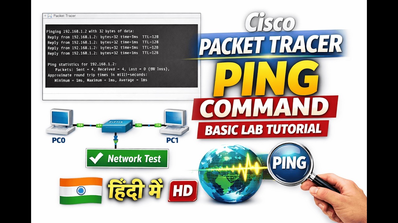 PING Command in Cisco Packet Tracer | Complete Beginner Lab Tutorial ...