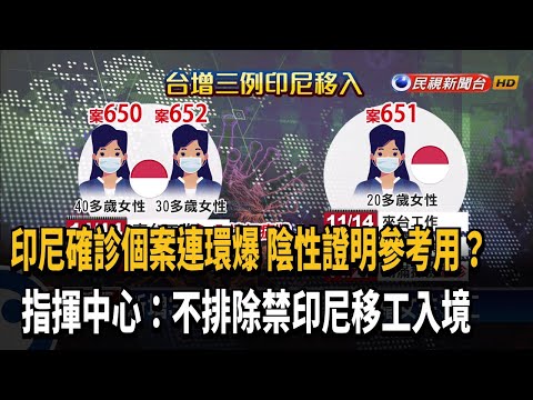 今+3印尼籍 指揮中心：不排除禁印尼移工入境－民視新聞