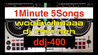 5 Songs in 1 Minutes (Fast & Creative DJ Mixing Ideas) - Pioneer DDJ 400