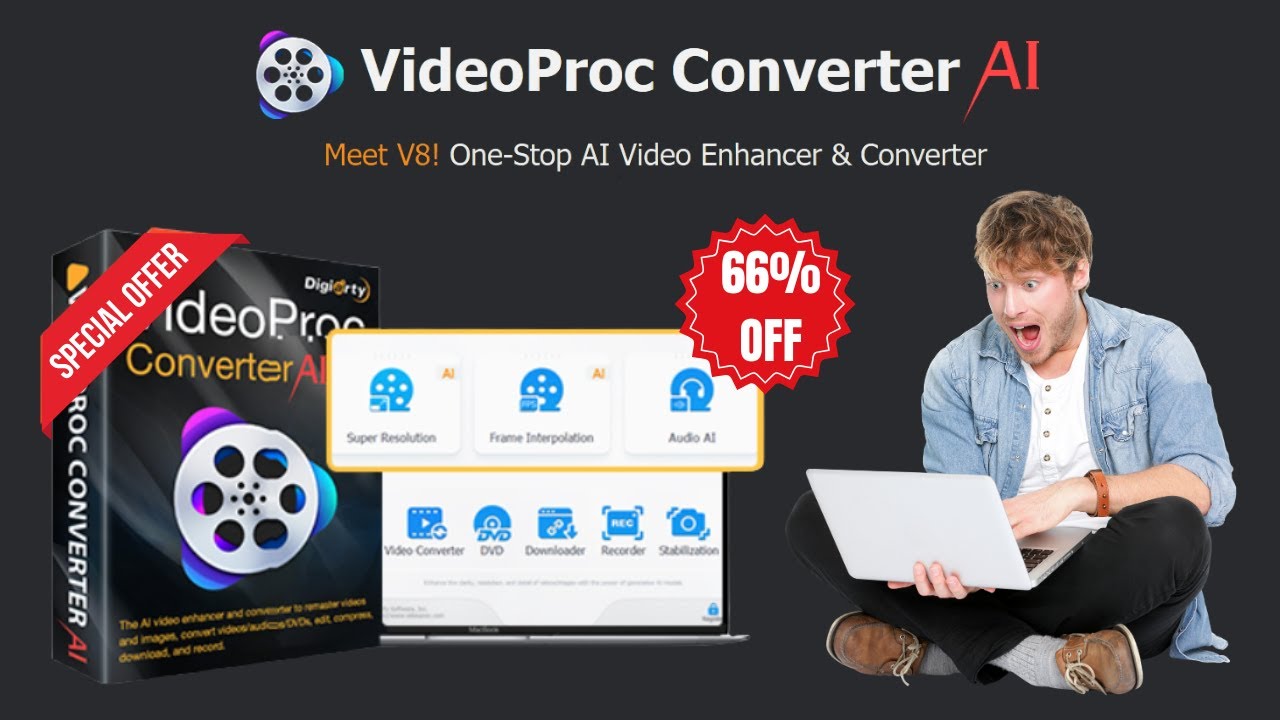 🎥VideoProc Coupon Code & Sale | Save 66% OFF💥 Digiarty VideoProc Converter AI & Video Editor!