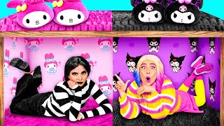 Geheime Kamer Onder het Bed met Wednesday Addams | Prank Oorlogen GoFun Challenge