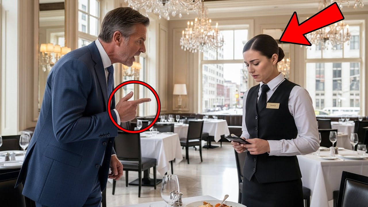 Billionaire Shouted at the Waitress — Then She Said One Sentence That Silenced the Room