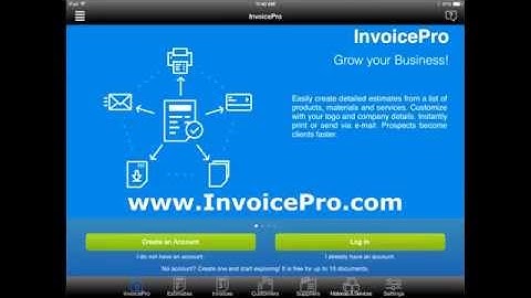 InvoicePro Estimate and Invoice App for iPad