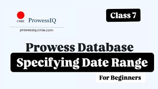 prowess | Prowess Database Session 7 |CMIE|Gettingdata from CMIE| Extract data from PROWESS Database Profile