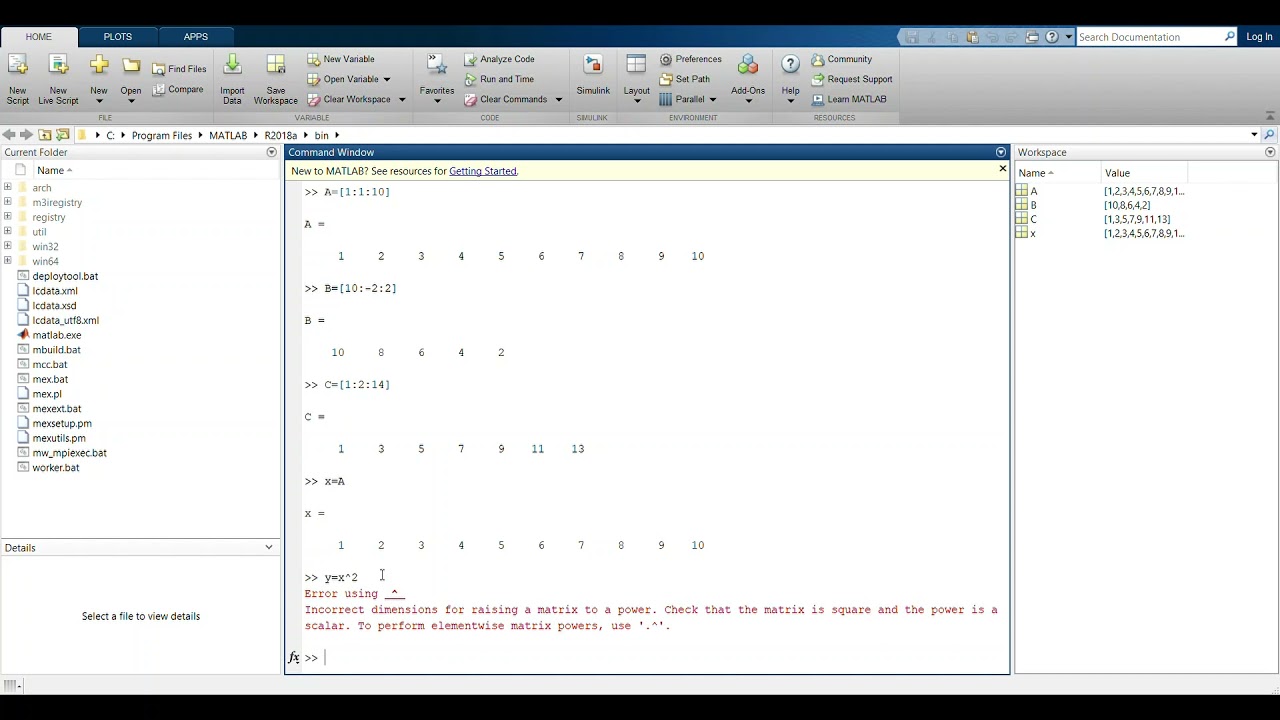 โปรแกรม plot graph  Update  MATLAB 3rd การสร้าง Array และ การ plot graph