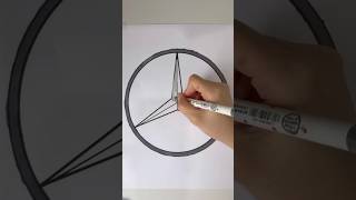 Coloring the Mercedes Logo Step by Step #art #coloring #creativefun