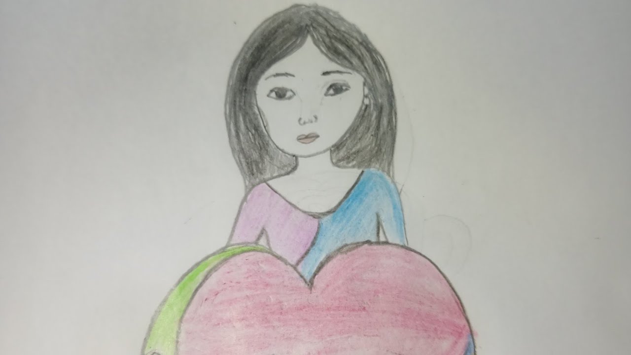 طريقة رسم فتاة للمبتدئين  طريقه رسم بنت بطريقة سهلة جدا  drawing 