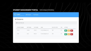 Student Management Portal, with help of Django and Python