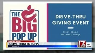 Drive-thru giving event comin to PNC Arena on Tuesday
