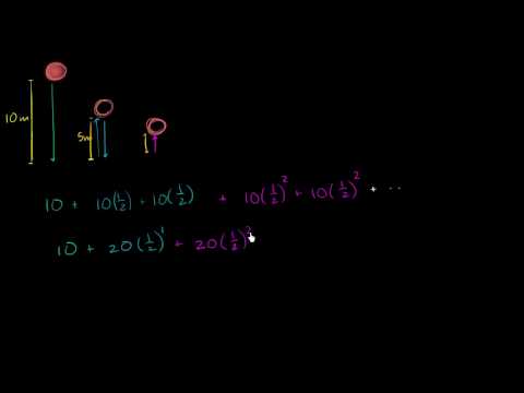 Vertical distance of bouncing ball