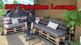 DIY Paletten Lounge selber bauen ! Gartenmöbel selber machen ! Palettenmöbel bauen ! tobiebel