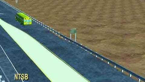 School Bus and Dump Truck Collision - Chase View of Bus