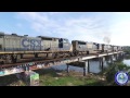 CSX Mixed Freight Going Across The &quot;Graffiti Bridge&quot; In Pensacola