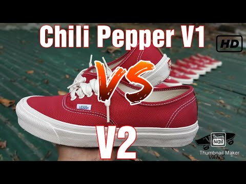 vans vault chili pepper on feet