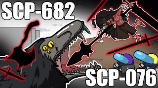 SCP-682 vs SCP-076 [SCP - Containment Breach 0 EP.2] | Among Us Animation