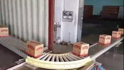 Băng tải con lăn cong tự do