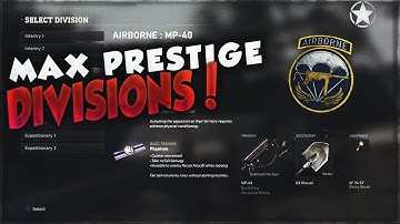 WHAT HAPPENS WHEN YOU MAX PRESTIGE DIVISIONS IN COD WW2! FREE EPIC WEAPONS!