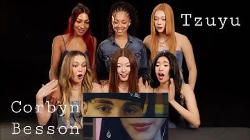 Katseye reaction to Corbyn Besson & Tzuyu [of Twice] BLINK 