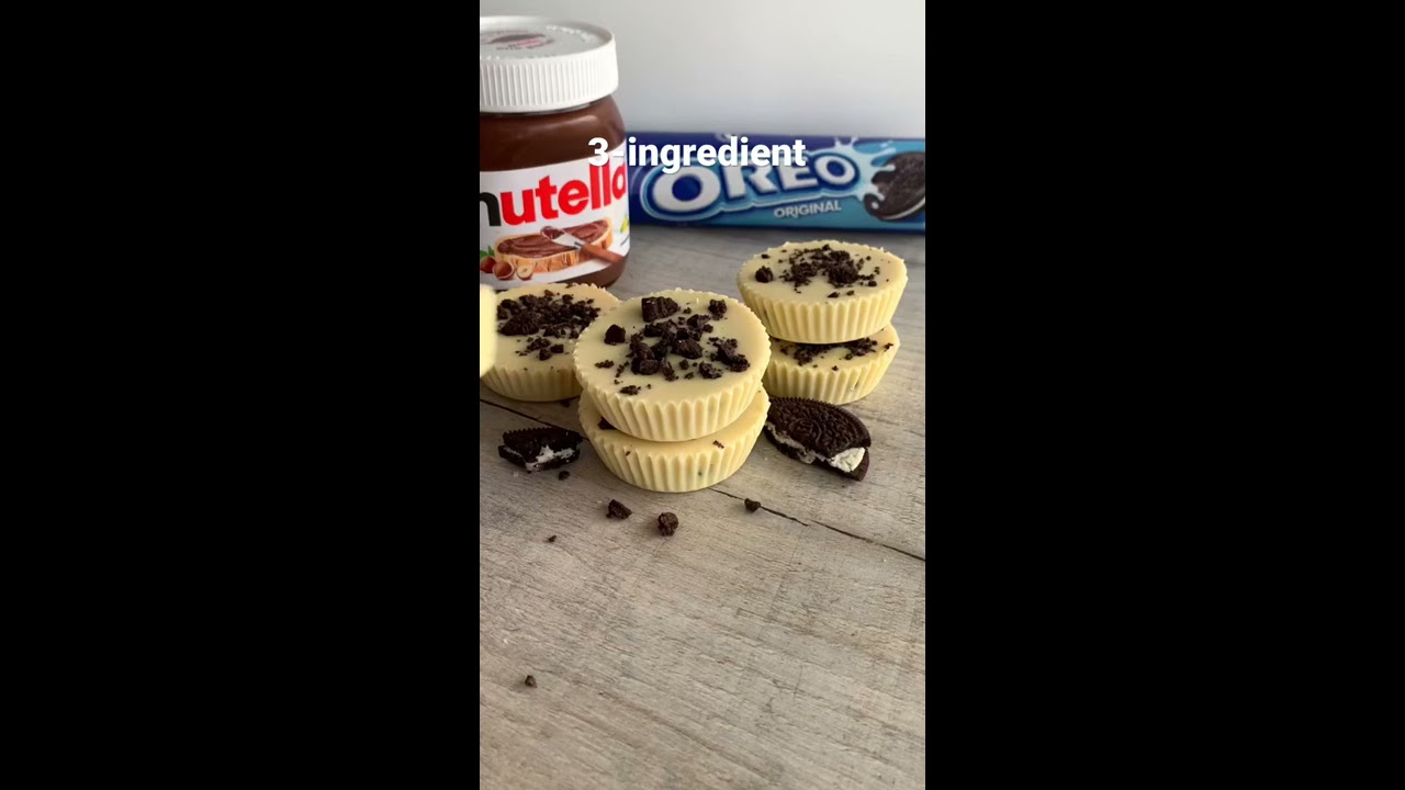 3 Ingredient Nutella Stuffed Oreo Cups