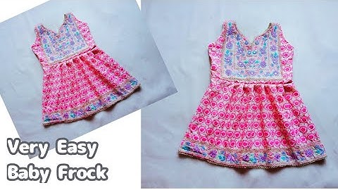 Very Easy Baby Frock cutting and Stitching Tutorial| New Design Baby girl Frock cutting and sewing