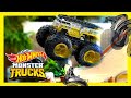 ヘビの谷のジャンプチャレンジ!| モンスタートラック! | モンスタートラック | @Hot Wheels 日本語
