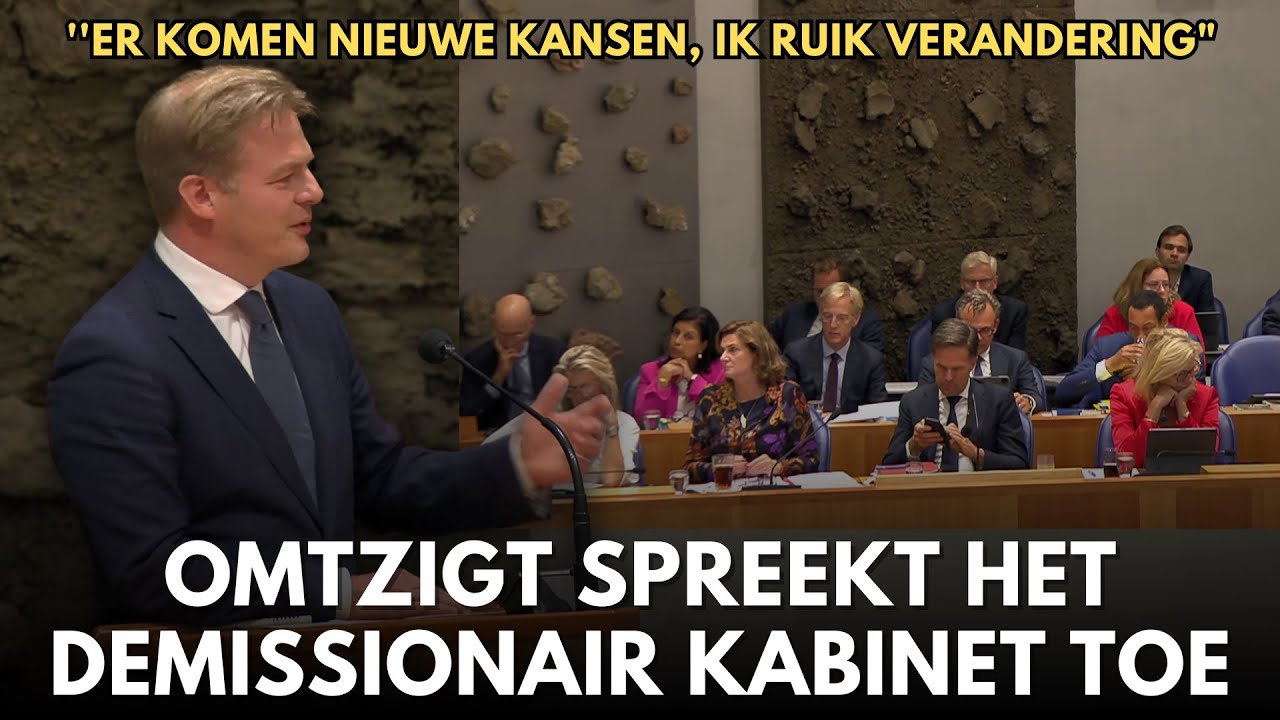 OMTZIGT Spreekt Demissionair Kabinet Toe in Tweede Kamer:'' Ik Ruik