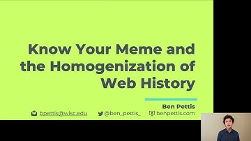 Know Your Meme and the Homogenization of Web History (AoIR 2021)