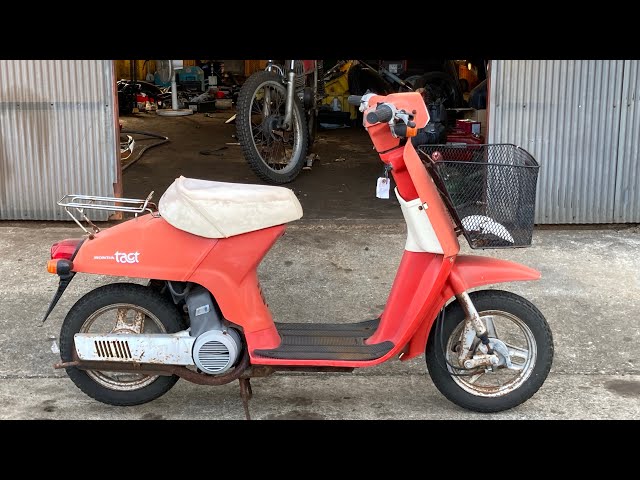 当時物 ホンダ☆初期型 タクト (AB07-1257)☆エンジン始動動画 異音