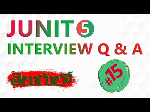 JUNIT 5 INTERVIEW