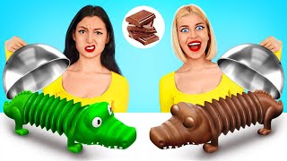 Comida de Verdade Vs Chocolate | Competição Culinária Com Comida de Chocolate por RATATA POWER