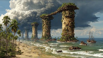 Guardians of the Celestial Shores | Mysterious Ambient Music Journey • Cinematic Landscapes | 4K