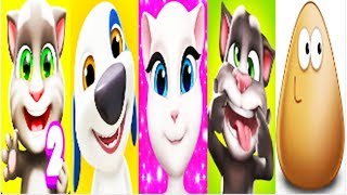My Talking Tom 2 Vs Talking Tom Cat Vs Talking Angela Vs Talking Hank Vs Pou - Android Gameplay