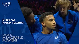 Monfils & Rublev Coaching Fils | Laver Cup