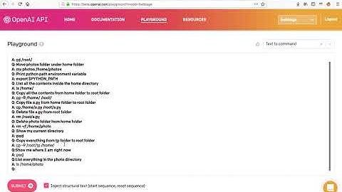 Shell Commands via OpenAI | GPT3 | Babbage Model