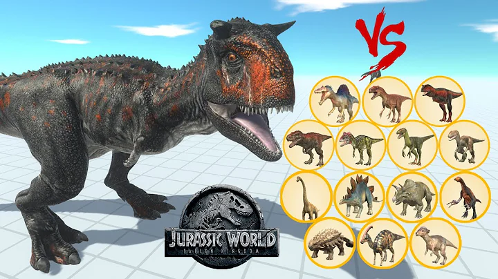 CARNOTAURUS (JWE2 Fallen Kingdom)  vs ALL UNITS DINOSAURS - Animal Revolt Battle Simulator New