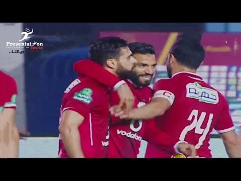 الهدف الرابع لـ الأهلي امام المقاولون العرب " اسلام محارب " الجولة الـ 23 الدوري المصري