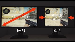 How to get CSGO 4:3 resolution with black bars or stretched on XL monitors