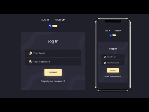 Responsive Login Form With Animation Using HTML, CSS and JavaScript (2020).