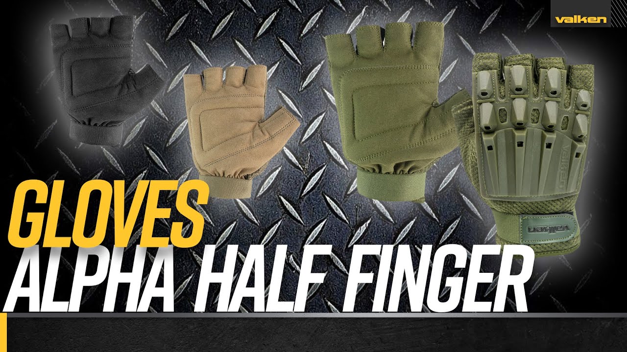 Valken Alpha Half Finger Gloves - YouTube