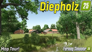GREAT LOOKING MAP!! Diepholz 25!! NEW MOD MAP! (TOUR/REVIEW!) Farming Simulator 25