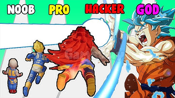 NOOB vs PRO vs HACKER vs GOD in Fighters Run - All levels challenges | GameGuy
